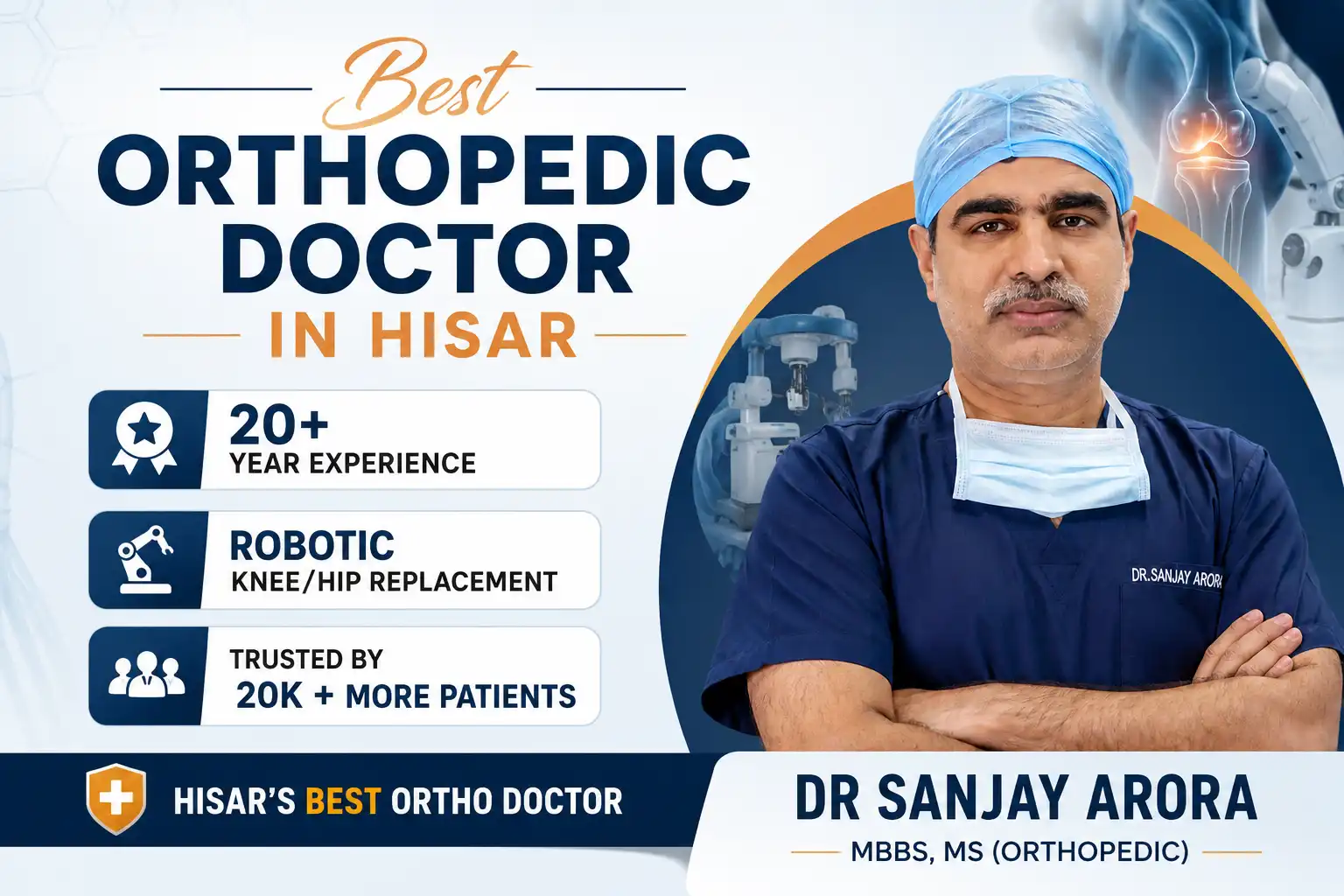 Best Orthopedic Doctor in Hisar Dr Sanjay Arora