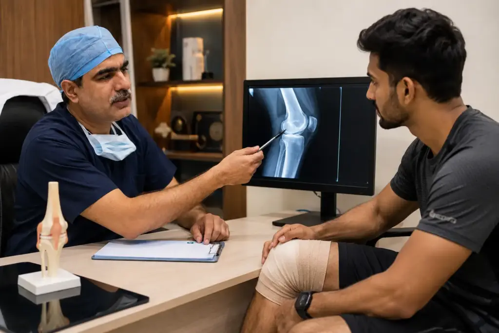 Sports Injury Specialist in Hisar: Dr Sanjay Arora Consult Sports Person (AI Visual)